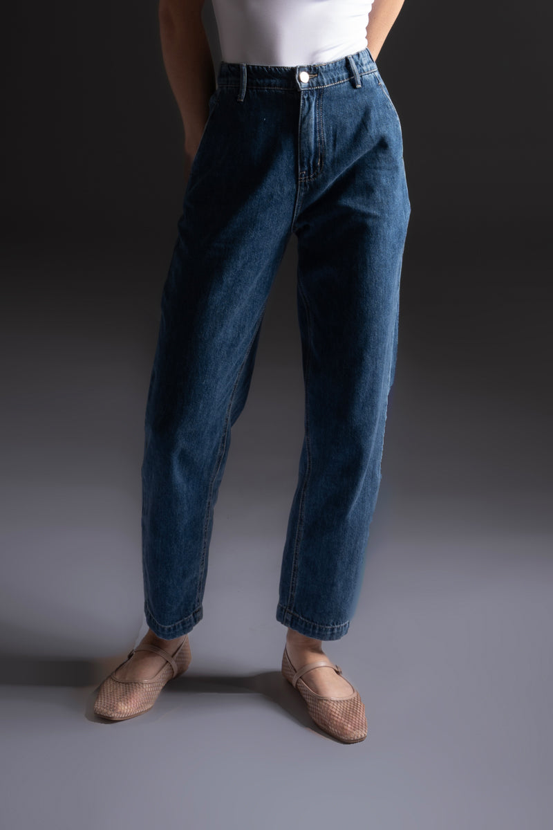 10pz Jeans Carrot fit Blu Scuro