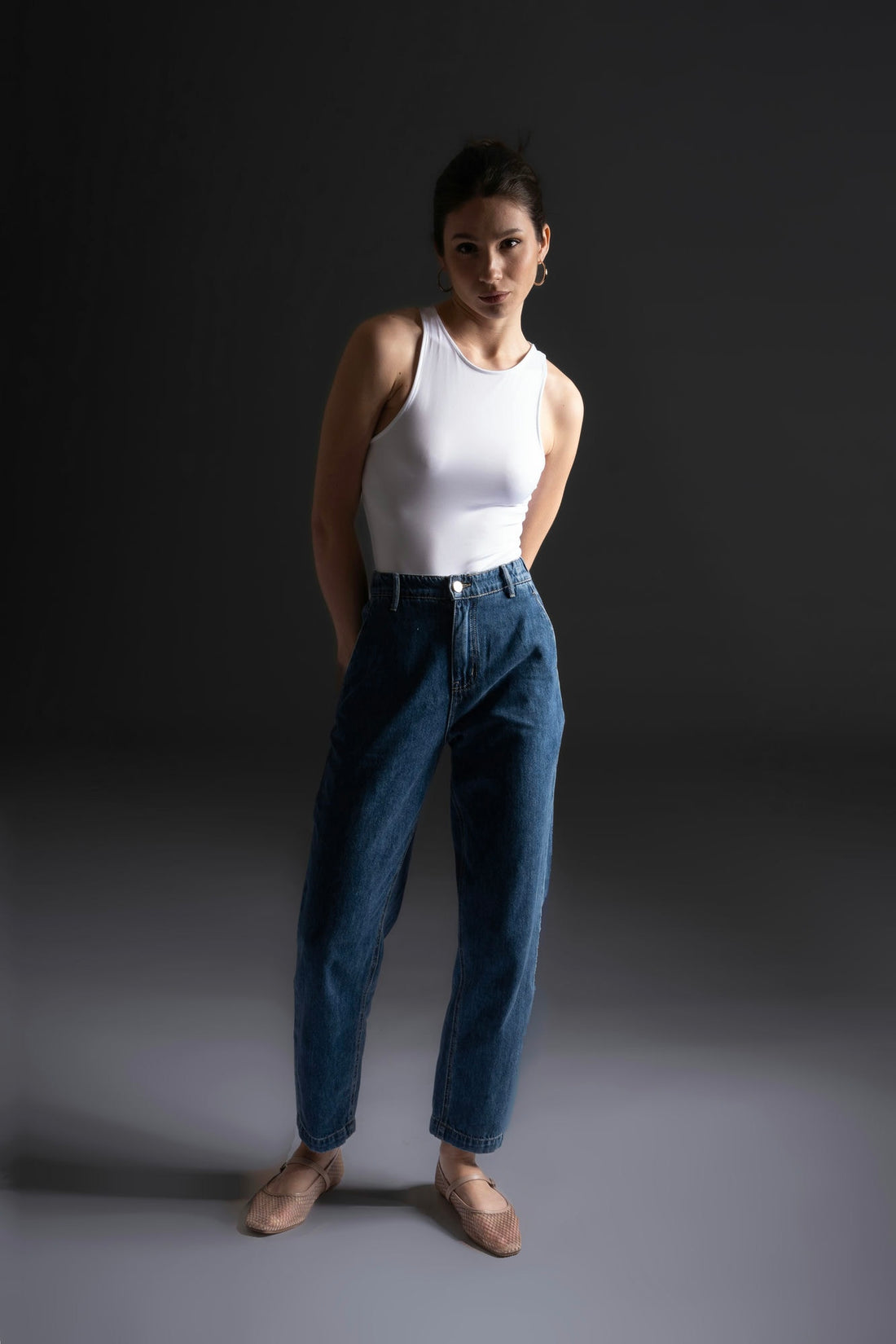 10pz Jeans Carrot fit Blu Scuro